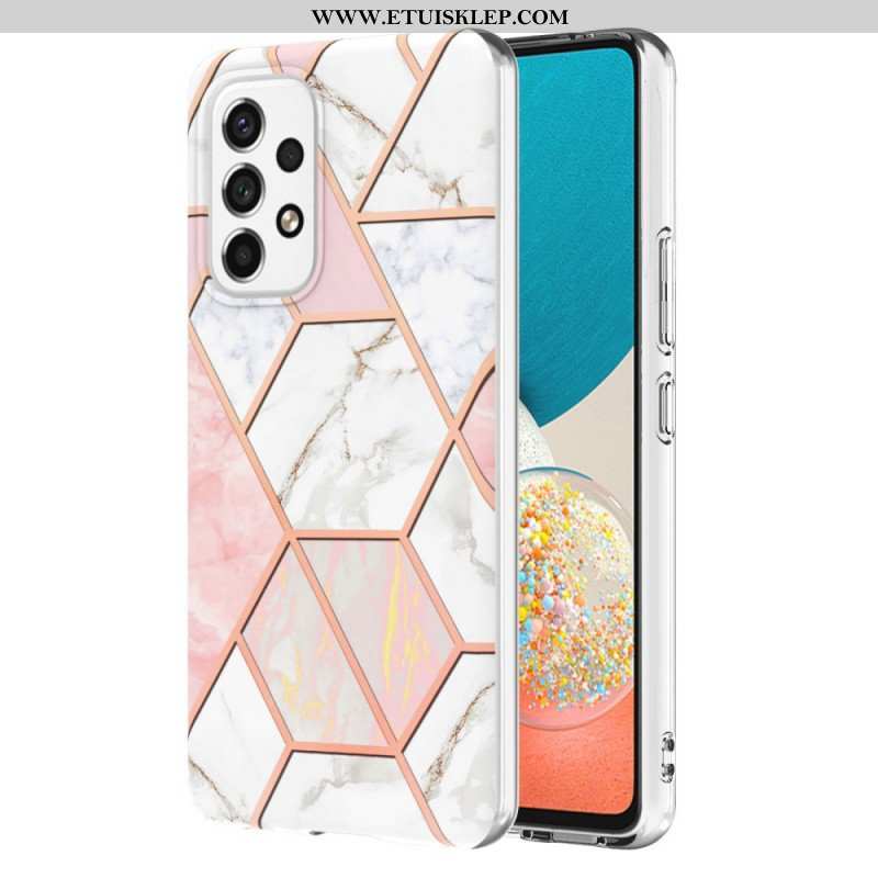 Futerały do Samsung Galaxy M53 5G Błyszczący Geometryczny Marmur